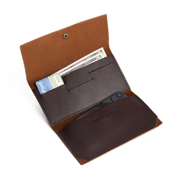 Portland Leather, Rancher Wallet/Clutch, Dark Brown (Grizzly?), BNNU - Picture 7 of 10